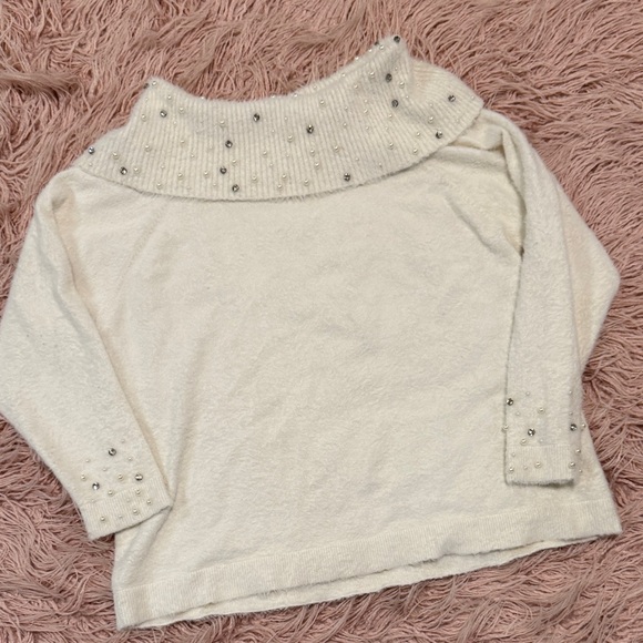 Soft Surroundings Ivory Cowl Neck Sweater - Picture 4 of 13